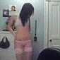 Geiles Mdchen (18) in Strapsen vor der Webcam