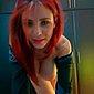 Sexy Amateurin mit schnen prallen Brsten posiert vor ihrer Webcam